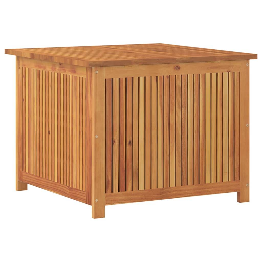 Coffre de jardin bois d'acacia naturel 75 x 75 x 58 cm - PANGIVO - Image 9