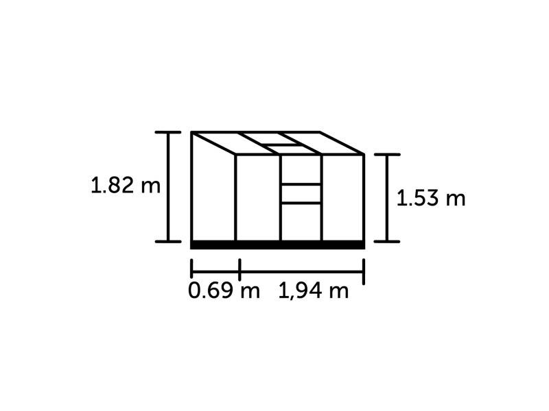 Halls - Serre verre horticole 1,3 m², aluminium - Altan 3, Halls - Image 2