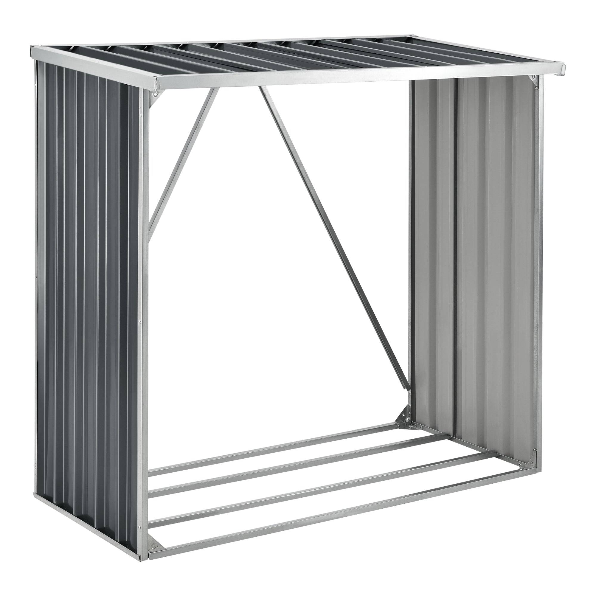 Helloshop26 - Abri-bûches couvert 156 x 80 x 15 cm anthracite - Image 1