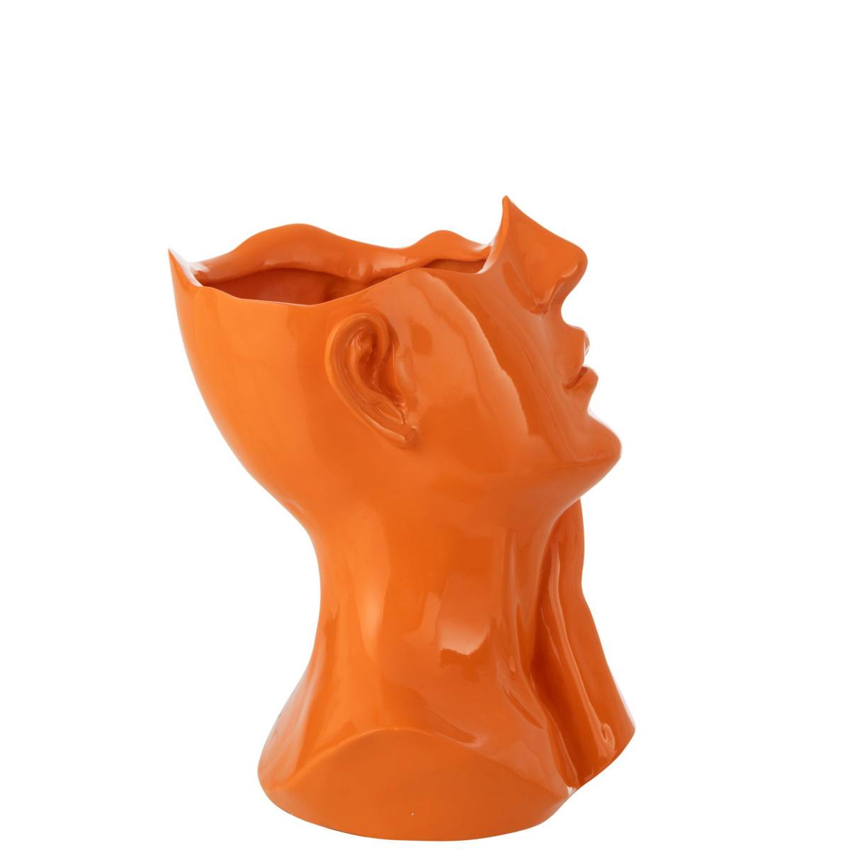 J-Line - Cache-Pot Buste de Femme "Muse" 27cm Orange - Image 2