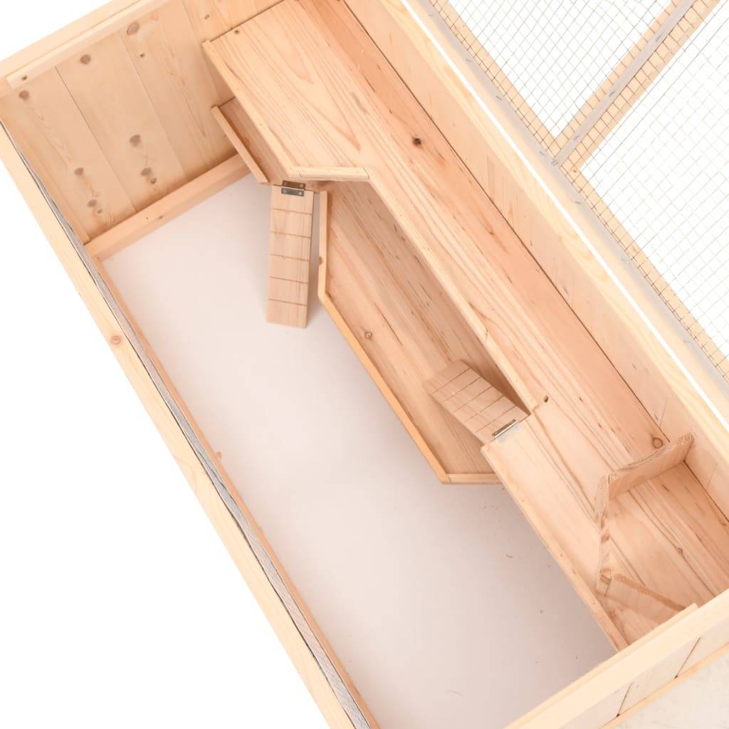 Cage à hamster - Cage pour hamsters 104x52x54 cm bois massif de sapin - Image 7