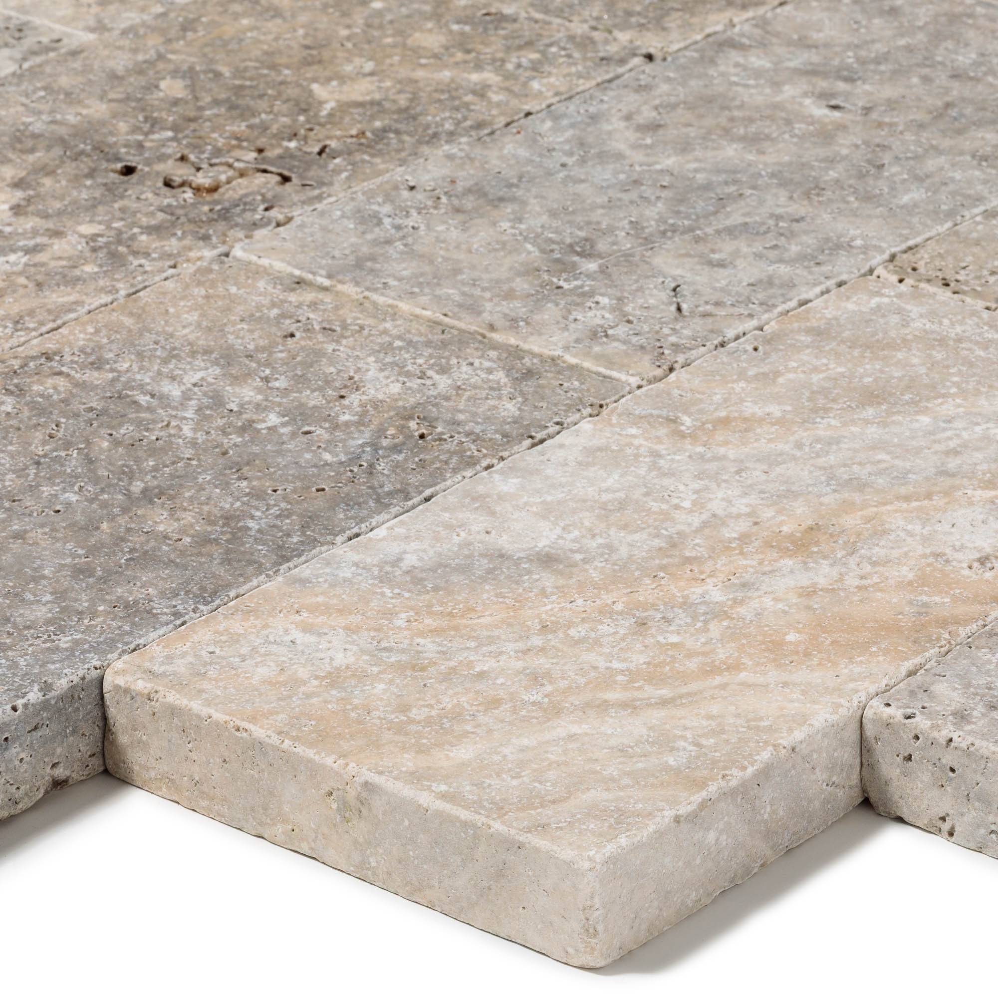 Pavé Travertin Gris Silver 30,5x15,25x3 cm (vendu au m² - 22 pavés/m²) - RO'MA NATURE - Image 3