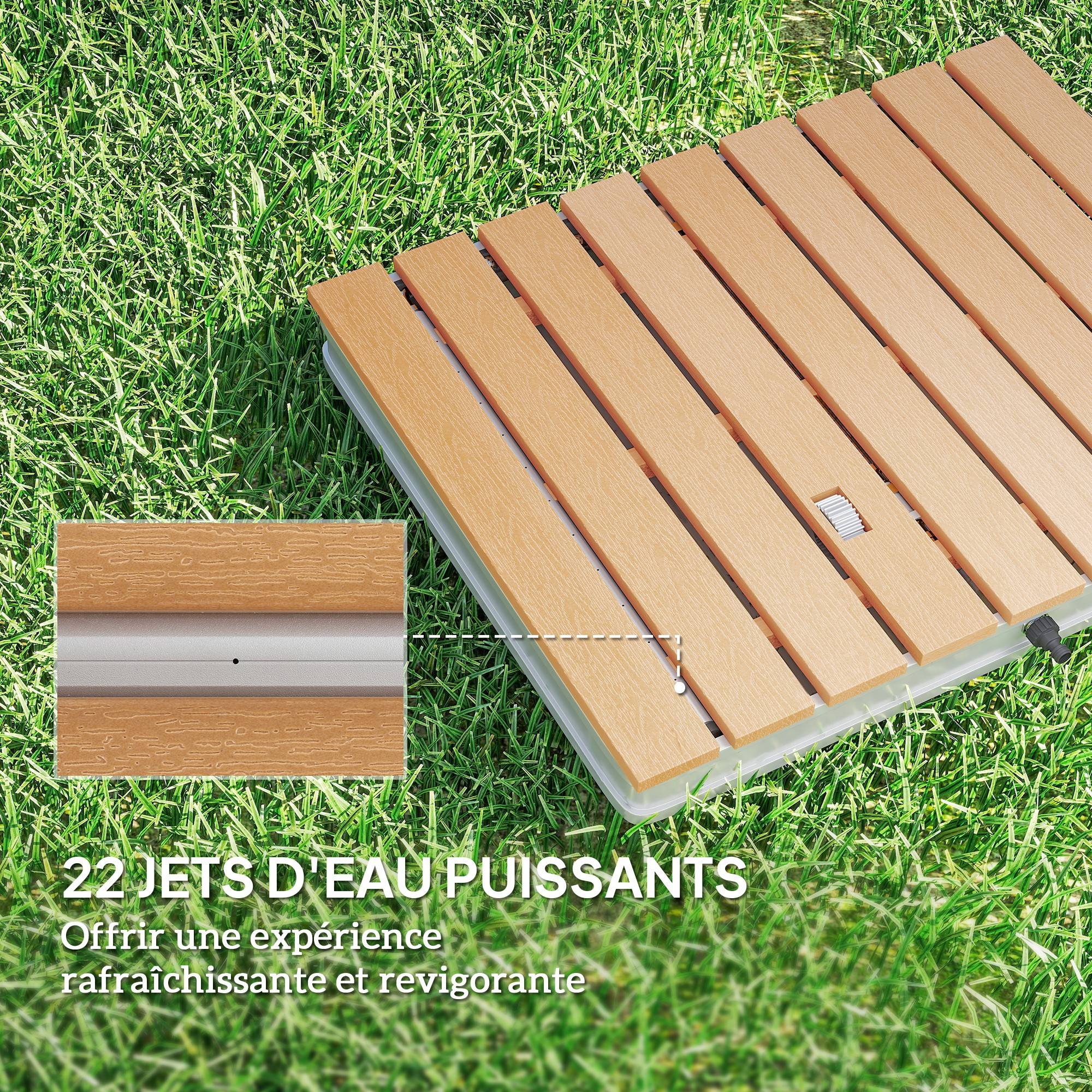 Douche de jardin aluminium gris 70 x 55 x 7.5 cm - PANGIVO - Image 6