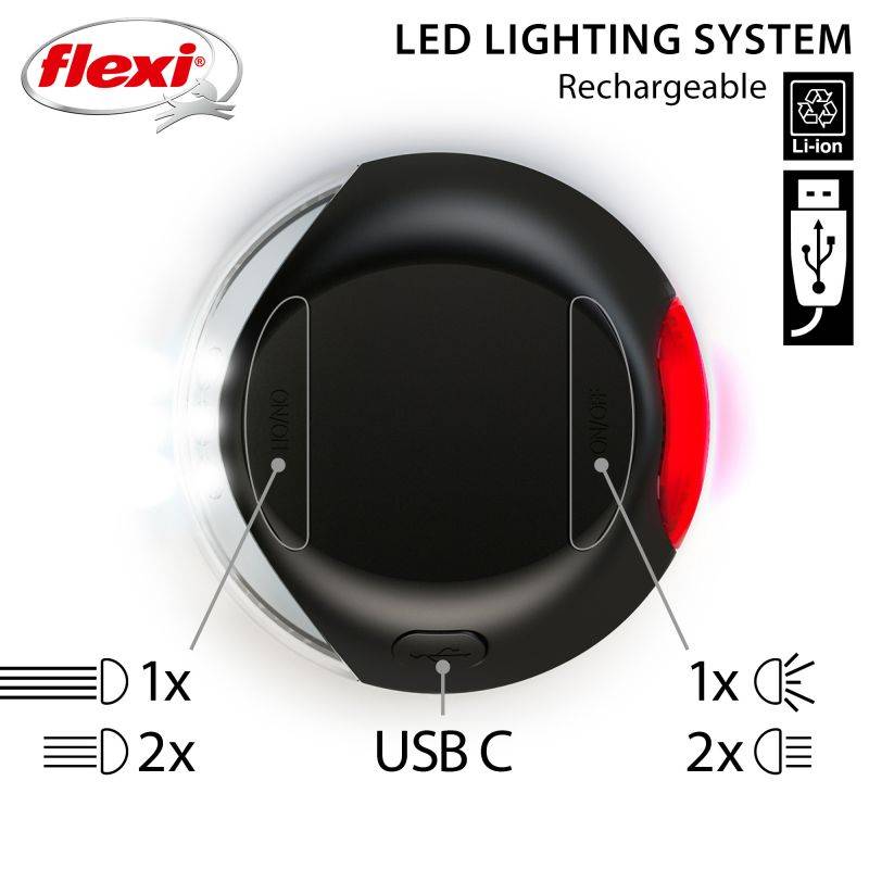 Flexi - Accessoires pour Laisse LED Lighting System USB black CFNZLS-551-S Flexi - Image 2