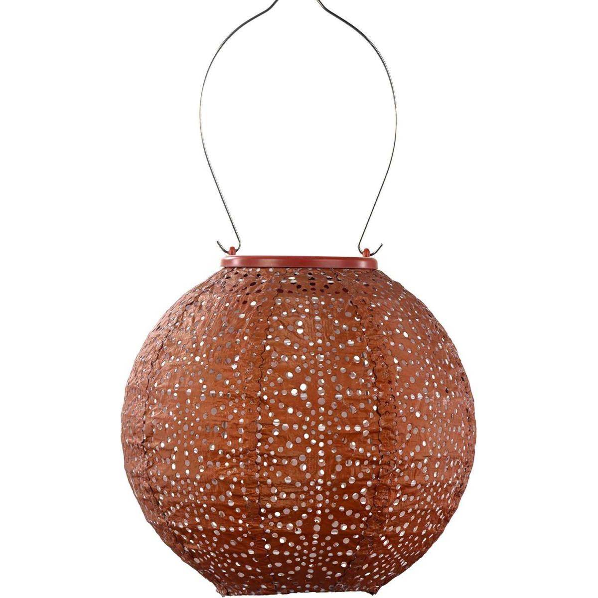 Lumiz - Lanterne solaire Round 20 cm Sashiko - Cuivre