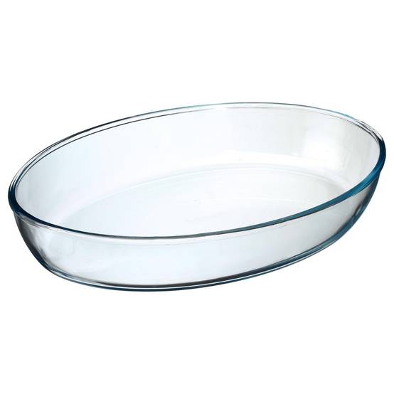 Plat à Four Ovale "Verre" 35cm Transparent - Image 1