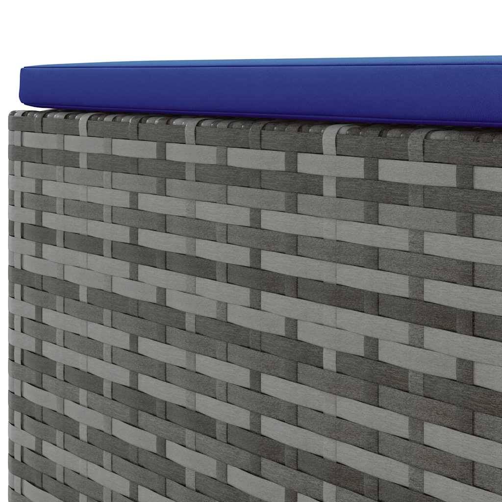 Vidaxl - Salon de jardin 7 pcs avec coussins Gris Résine tressée vidaXL 3308223 - Image 7