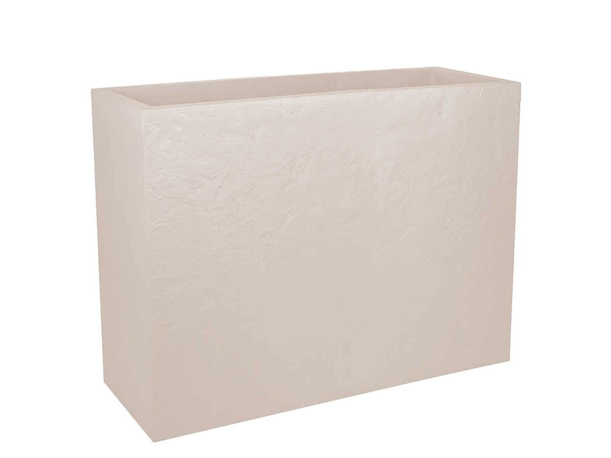 Eda - Jardinière rectangulaire Volcania effet pierre - 78,5 x 29,5 x 60 cm - 46 L - Beige calcaire - Eda - Image 1