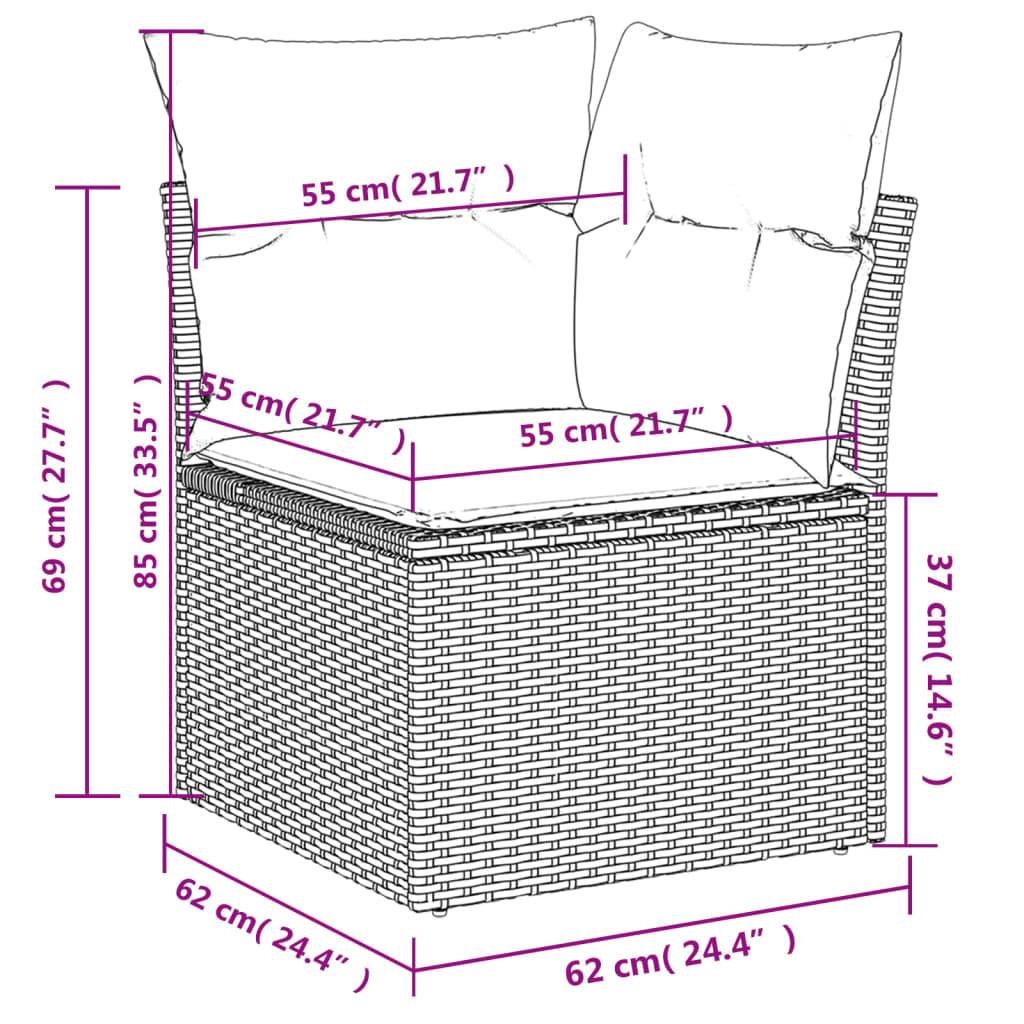 ComfortXL - Salon de Jardin Bas 9 Places en Résine Tressée Beige avec Coussins Crème Déhoussables 9 Pièces – ComfortXL Outdoor Living - Image 9