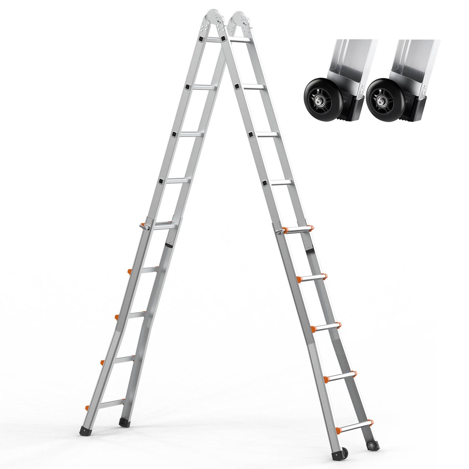 Vevor - VEVOR Échelle télescopique A aluminium 16.7 pieds, portable, charge 330 lb, pour intérieur/extérieur. - Image 9