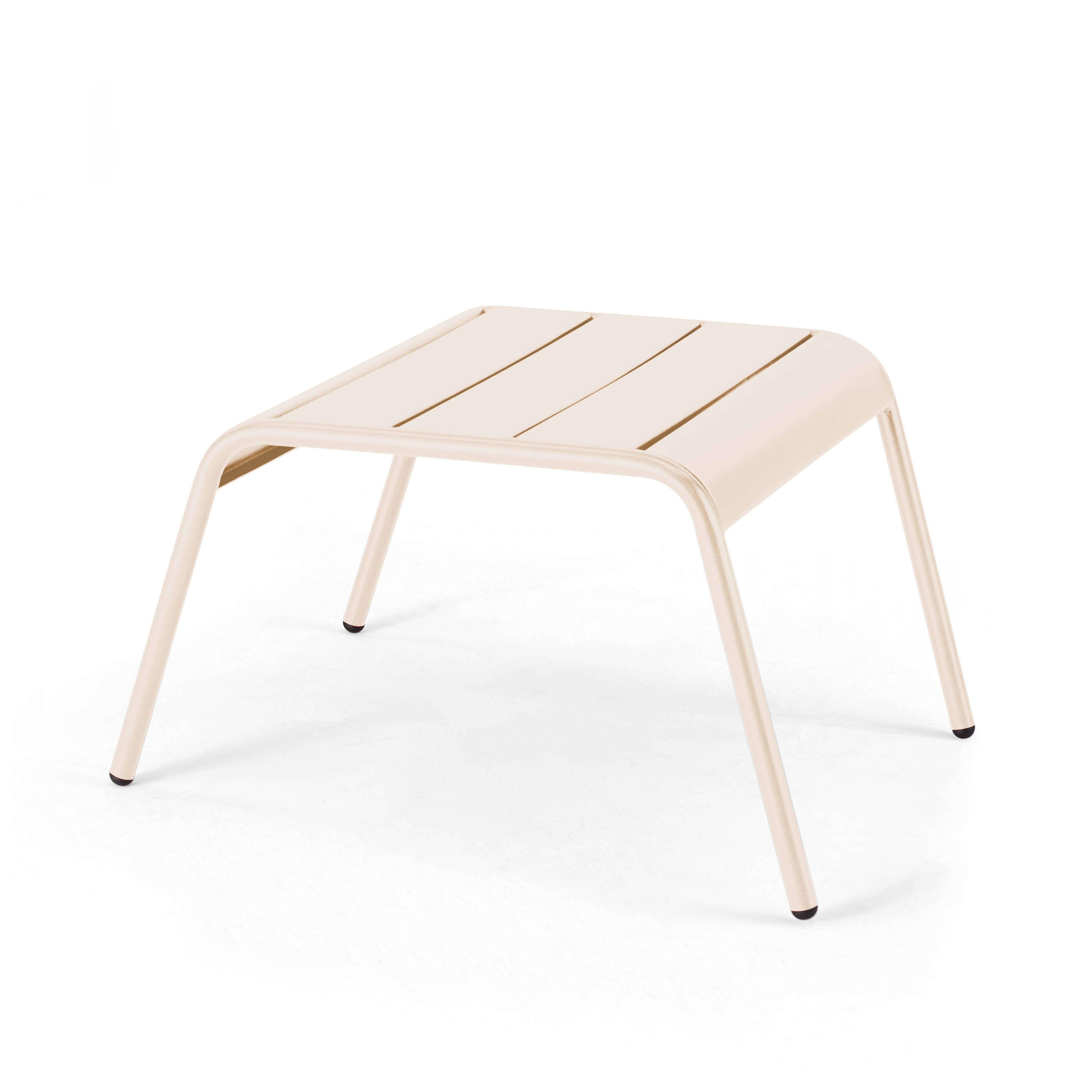 Oviala - Lot de 2 fauteuils relax avec repose-pieds en métal ivoire Palavas - Oviala - Image 6