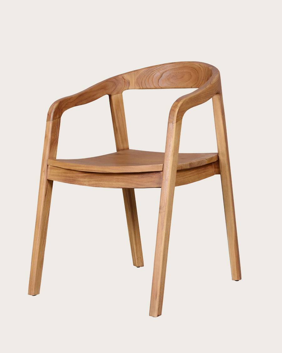 Charline - Lot de 2 chaises Charline en teck massif - UNIQKA - Image 2