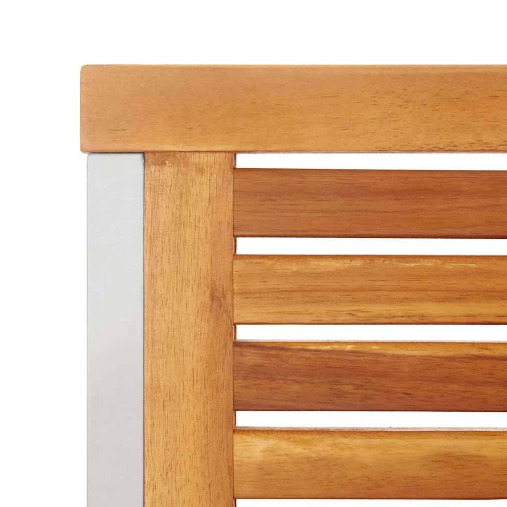 Transat | Bain de soleil | Chaise longue 3 pcs Marron Bois d'Acacia Massif - Image 8