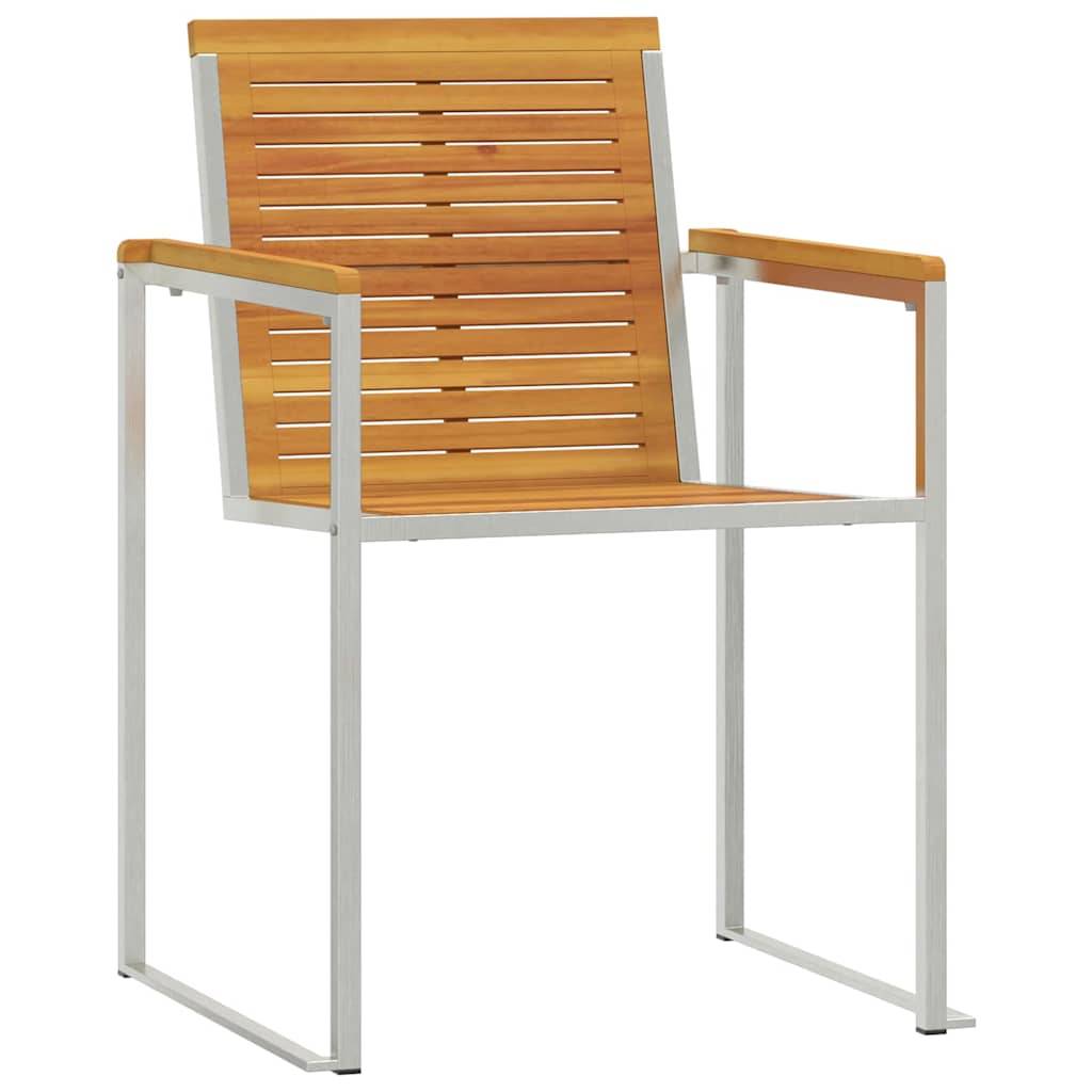 Transat | Bain de soleil | Chaise longue 3 pcs Marron Bois d'Acacia Massif - Image 5