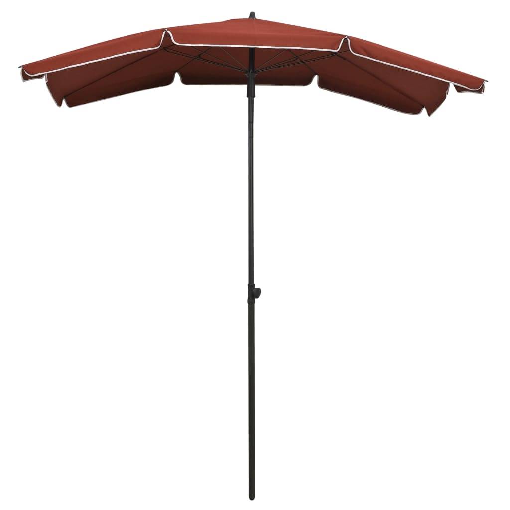 Helloshop26 - Parasol de jardin avec mât 200 x 130 cm terre cuite - Image 2