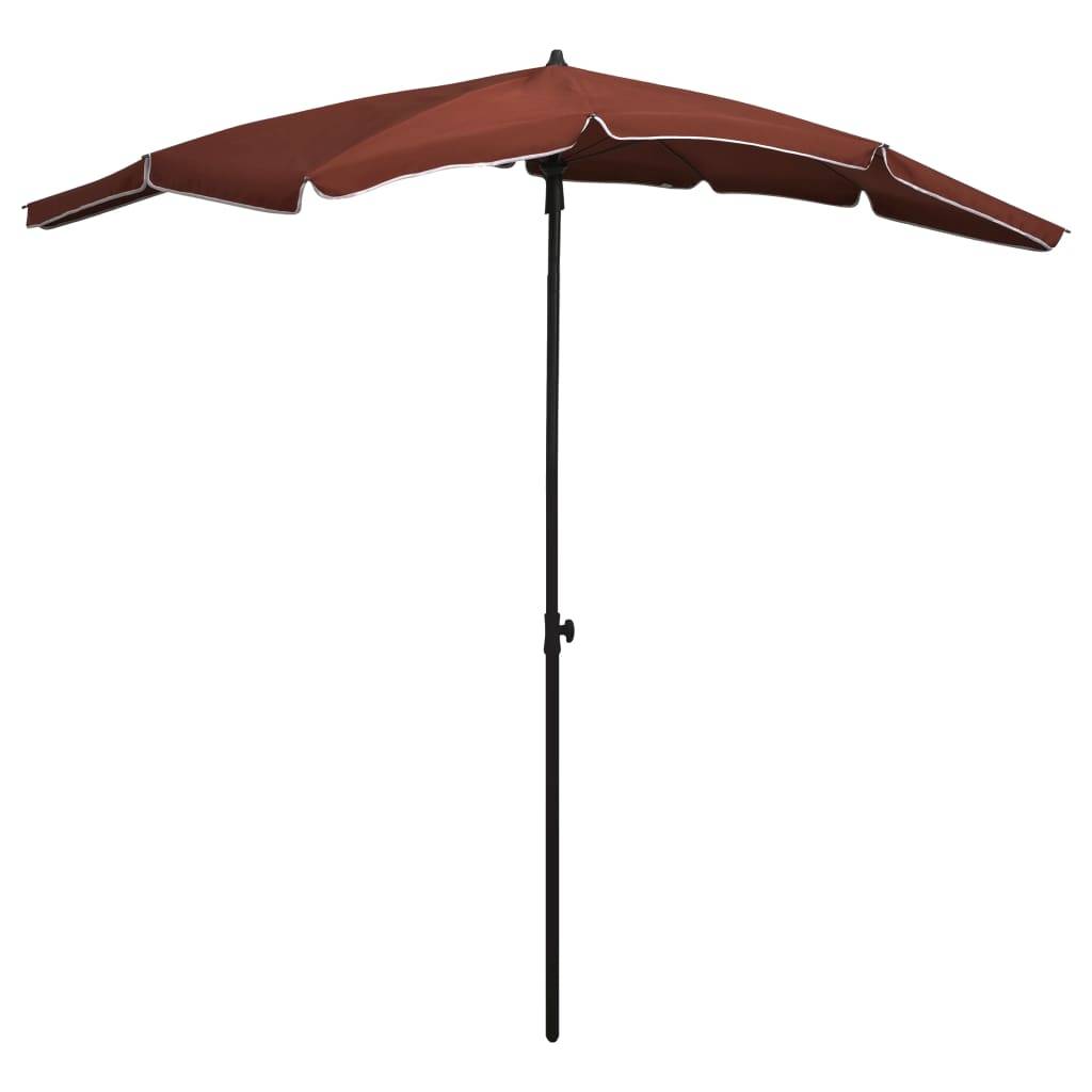 Helloshop26 - Parasol de jardin avec mât 200 x 130 cm terre cuite - Image 1