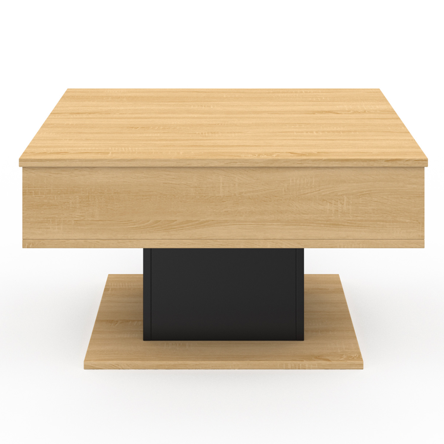 Table basse plateau relevable EDEN carrée bois et noir - Image 3