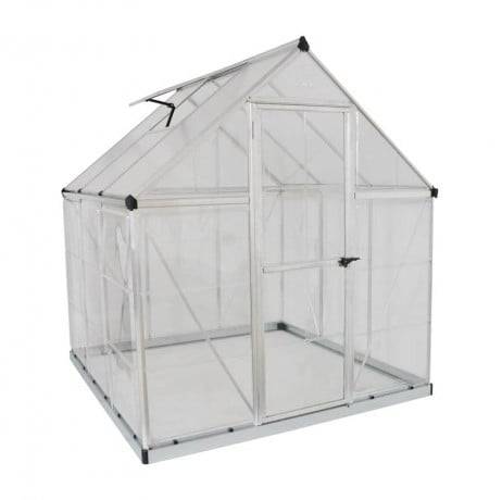 Canopia - Serre de jardin en polycarbonate Hybrid 3,44 m², Couleur Argent, Ancrage au sol Oui - Image 5