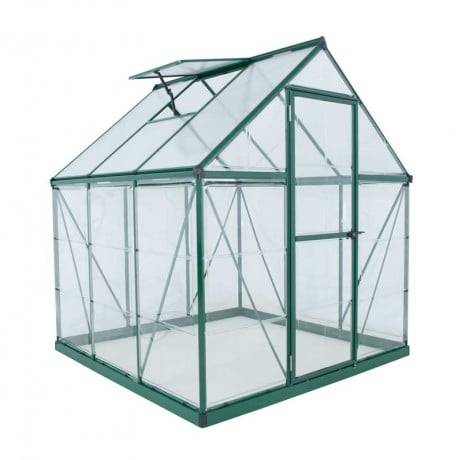 Canopia - Serre de jardin en polycarbonate Hybrid 3,44 m², Couleur Argent, Ancrage au sol Oui - Image 6