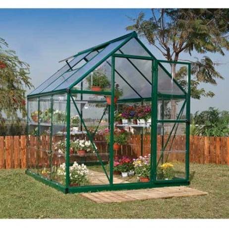 Canopia - Serre de jardin en polycarbonate Hybrid  3,44 m², Couleur Argent, Ancrage au sol Oui - Image 1