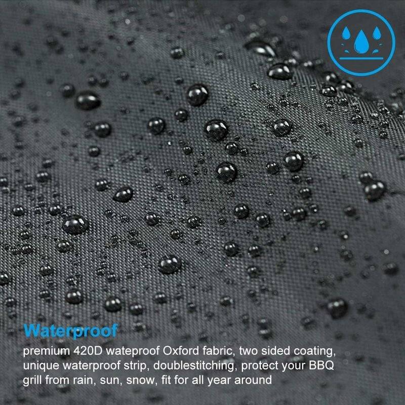 IntiMeg - Housse Barbecue,Housse Barbecue Gaz Bache Barbecue de Protection BBQ Couverture Anti-UV Imperméable pour Weber,Holland, etc (71*68cm),190g IntiMeg - Image 2
