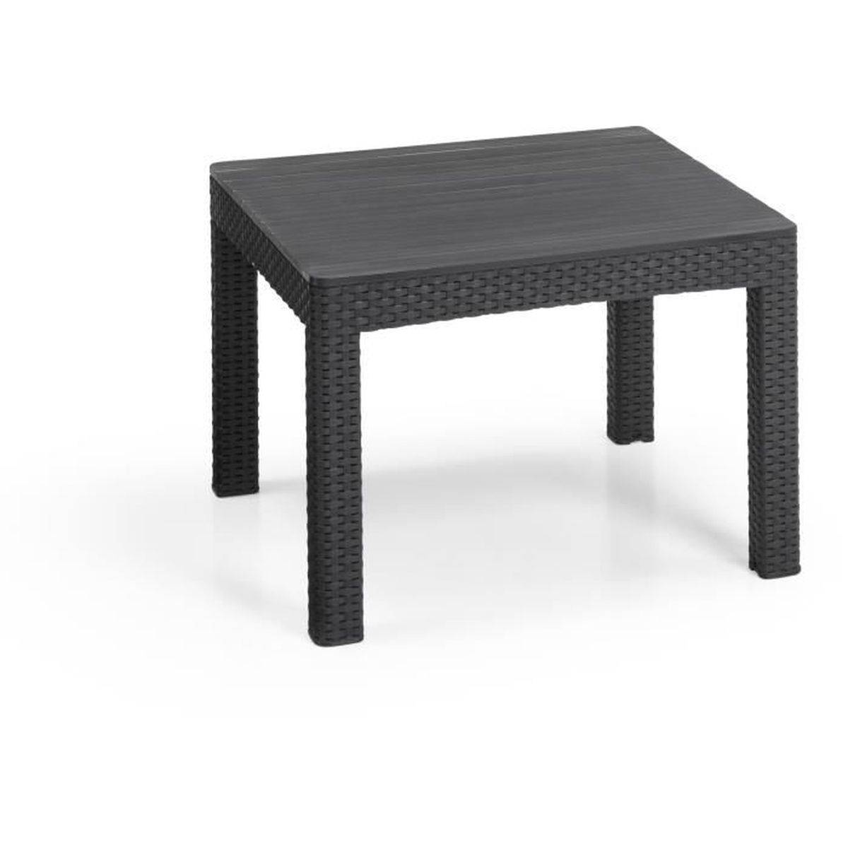 Salon d’angle de jardin 5 places gris graphite Sanremo - résine aspect rotin tressé - ALLIBERT by KETER - Image 3