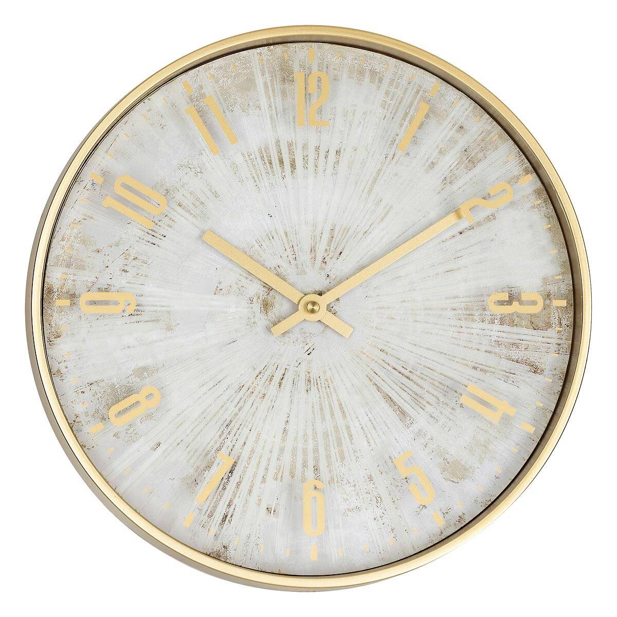 Atmosphera - Horloge Murale Design "Izzie" 30cm Doré