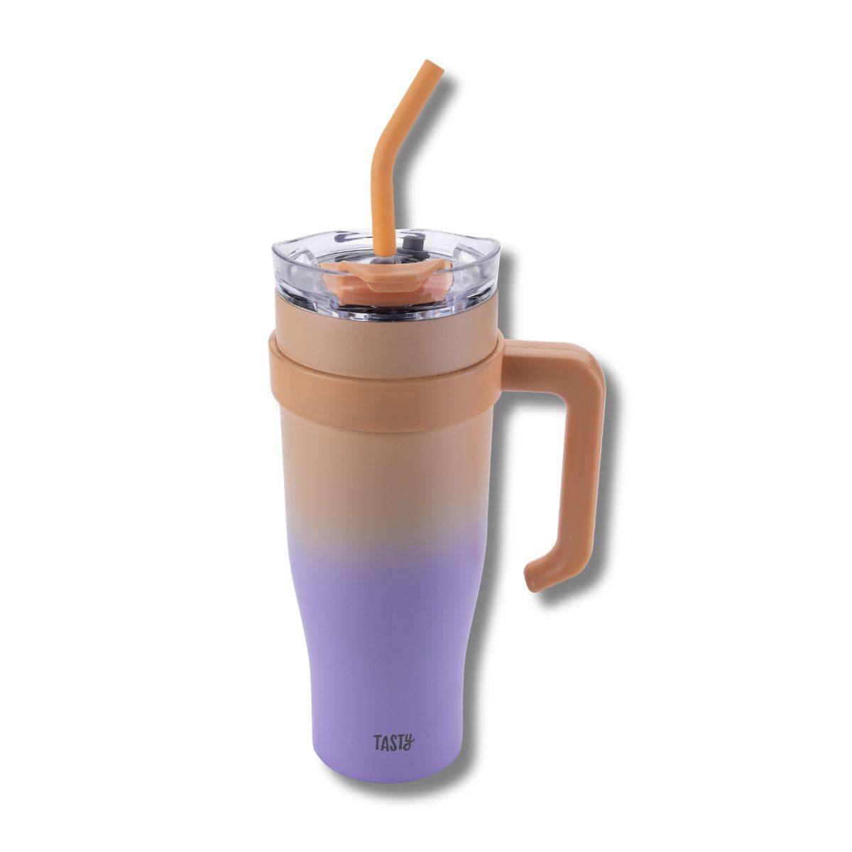 Gobelet isotherme 1200 ml lilas et pêche Tasty - Image 1