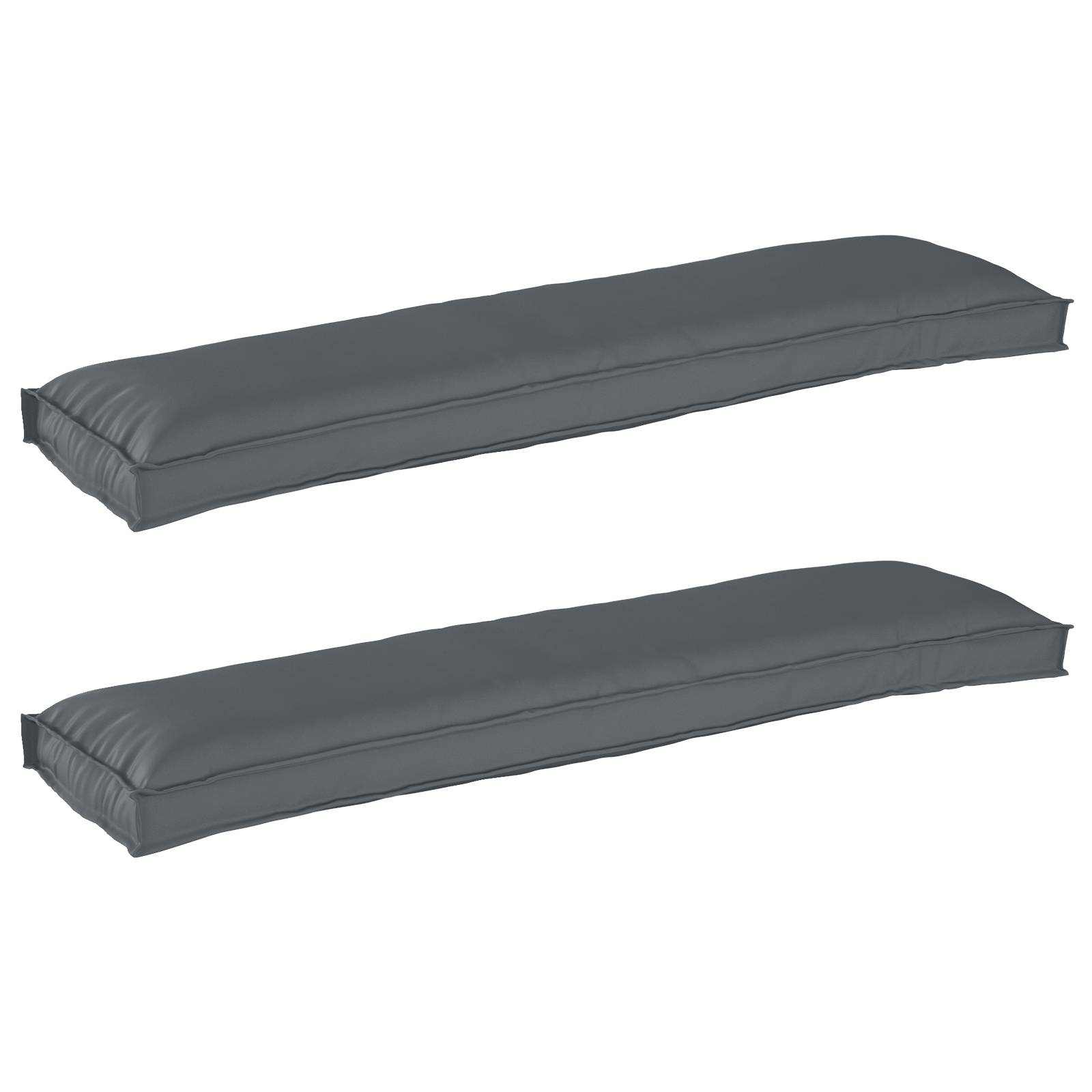 ComfortXL - Lot de 2 Coussins pour Palette Tissu Oxford Imperméable pour Salon de Jardin Anthracite 150x40 cm – ComfortXL Outdoor Living - Image 1
