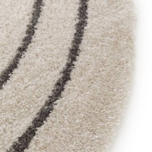 Decoweb - Tapis ovale en matière douce recyclée - Masha - Crème et taupe - 160 x 230 cm - Decoweb - Image 5