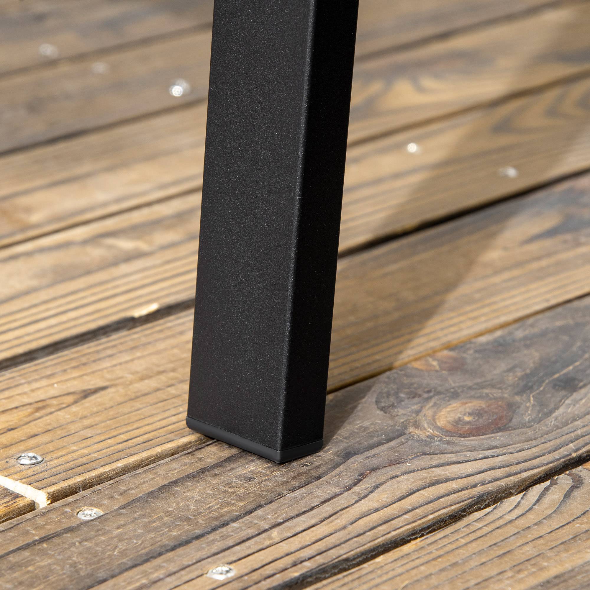 PANGIVO - Banc de jardin acier noir 127 x 63 x 83 cm - PANGIVO - Image 8