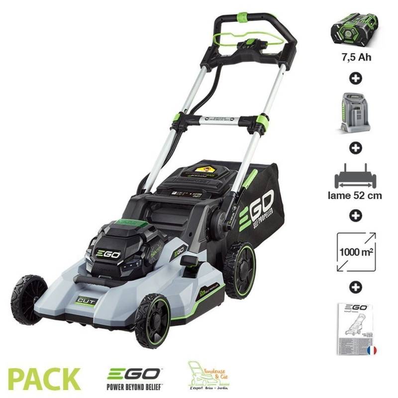 Ego Power + - Tondeuse à gazon tractée Ego Power double lame 52 cm batterie 7,5Ah chargeur rapide inclus LM2135E-SP - Image 1
