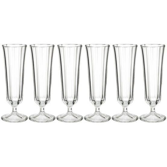 Lot de 6 Flûtes de Champagne "Julia" 13cl Transparent - Image 1