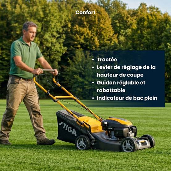 Stiga - Tondeuse Combi 48 S H, moteur Honda 145cc, largeur 46cm, bac 60L - STIGA - Image 6