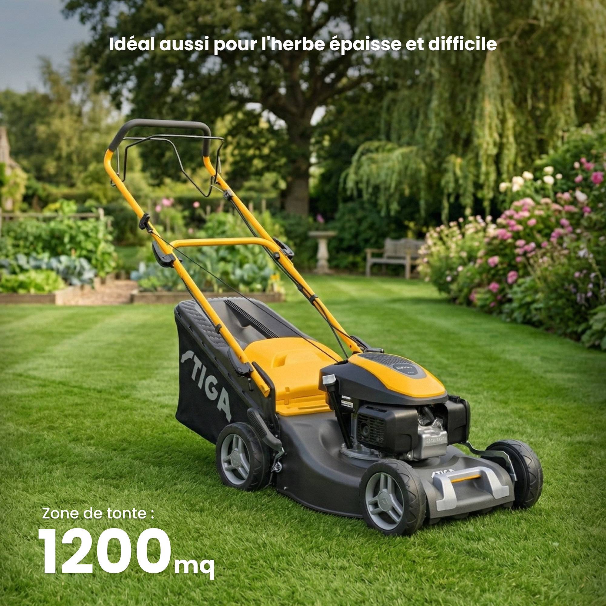 Stiga - Tondeuse Combi 48 S H, moteur Honda 145cc, largeur 46cm, bac 60L - STIGA - Image 3