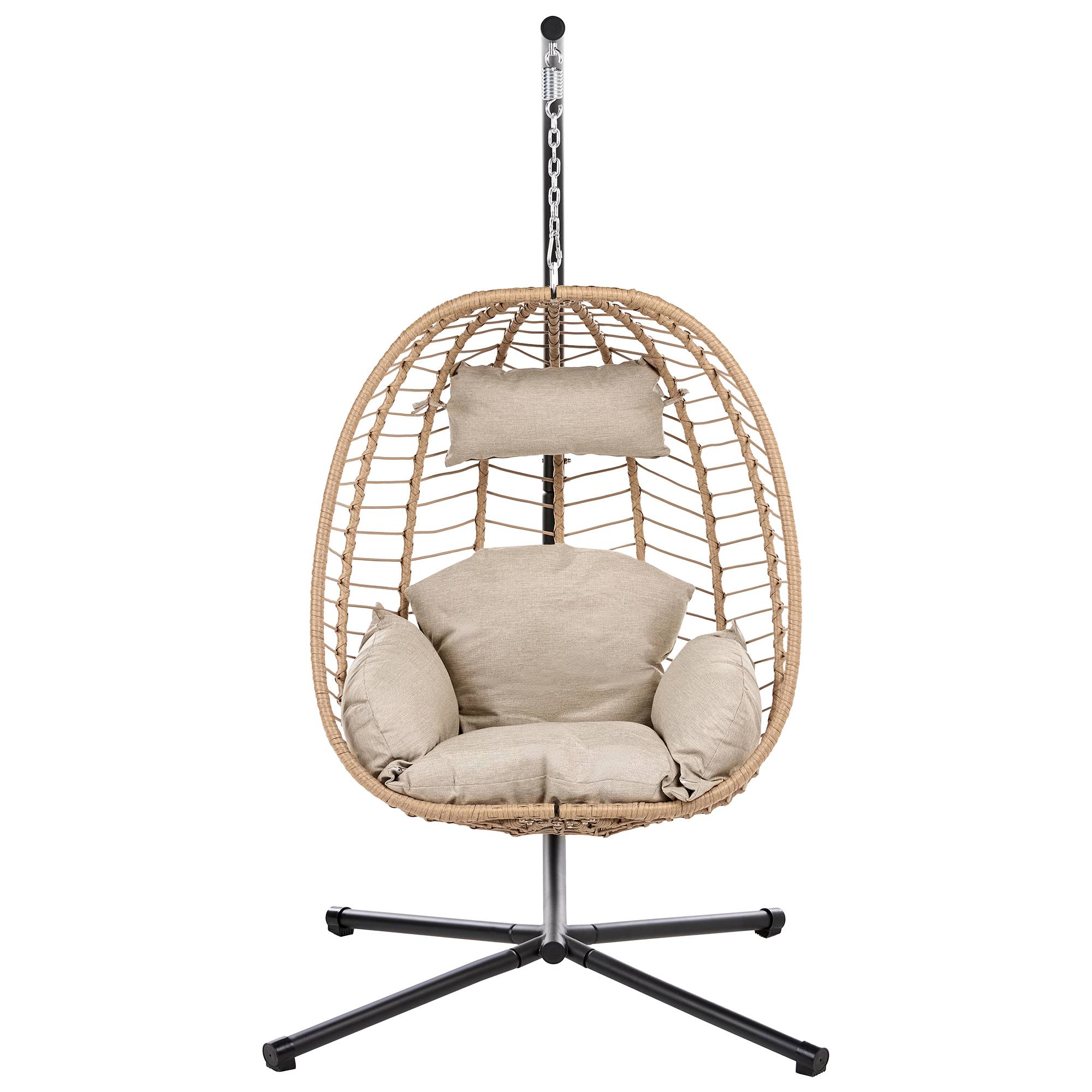 Beliani - Chaise porte-à-faux Tissu Naturel PALLARE - 104x102x195- Beliani - Image 4