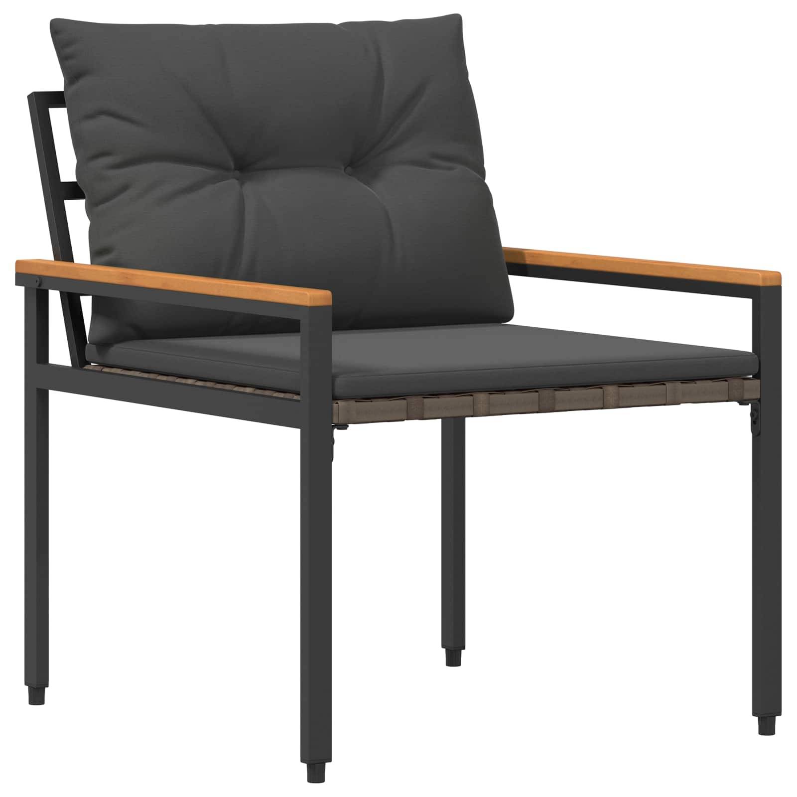 Vidaxl - Ensemble de meubles d'extérieur 4 pcs-Salons de jardin 4 place Gris foncé - Image 4