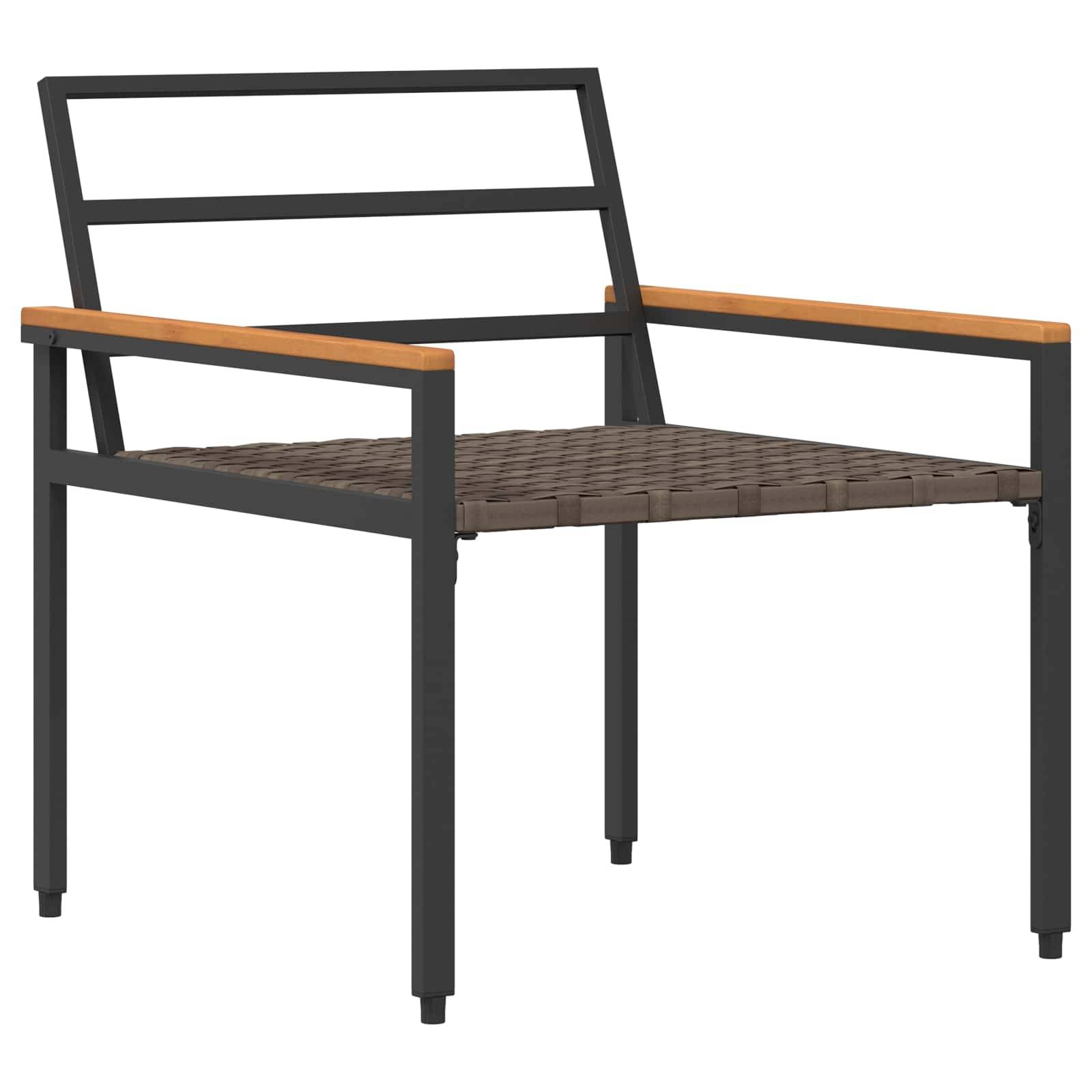 Vidaxl - Ensemble de meubles d'extérieur 4 pcs-Salons de jardin 4 place Gris foncé - Image 7