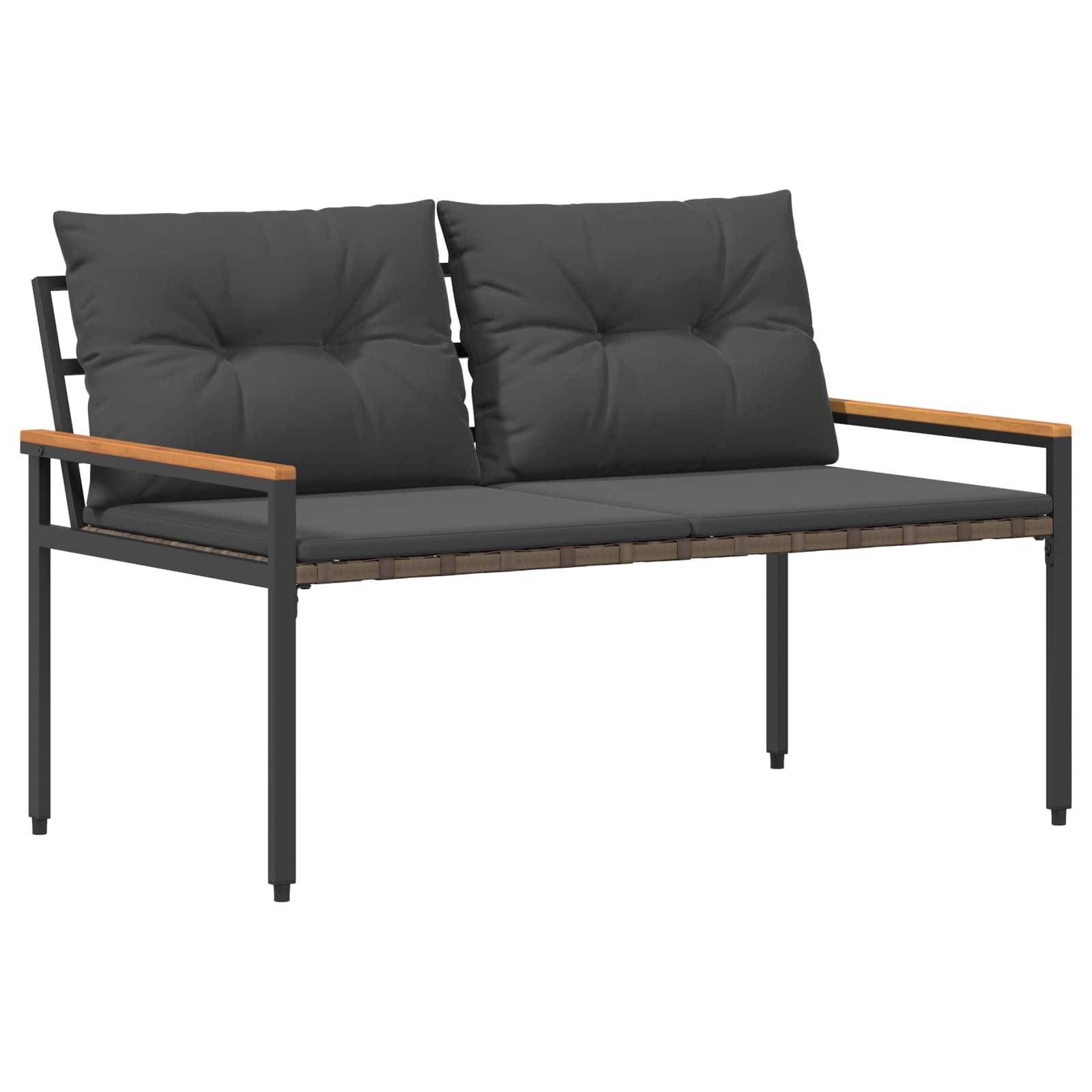Vidaxl - Ensemble de meubles d'extérieur 4 pcs-Salons de jardin 4 place Gris foncé - Image 5