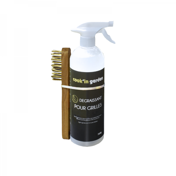 Cook in Garden - Nettoyant dégraissant 750 ml avec brosse pour grille de barbecue Cook’in Garden