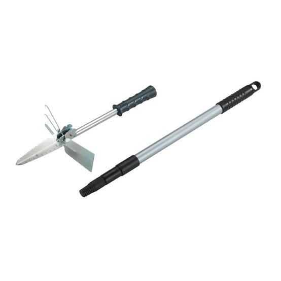Sans Marque - Accessoire jardinage multifonctionnel avec manche télescopique - Noir et gris - Wenko - Image 2