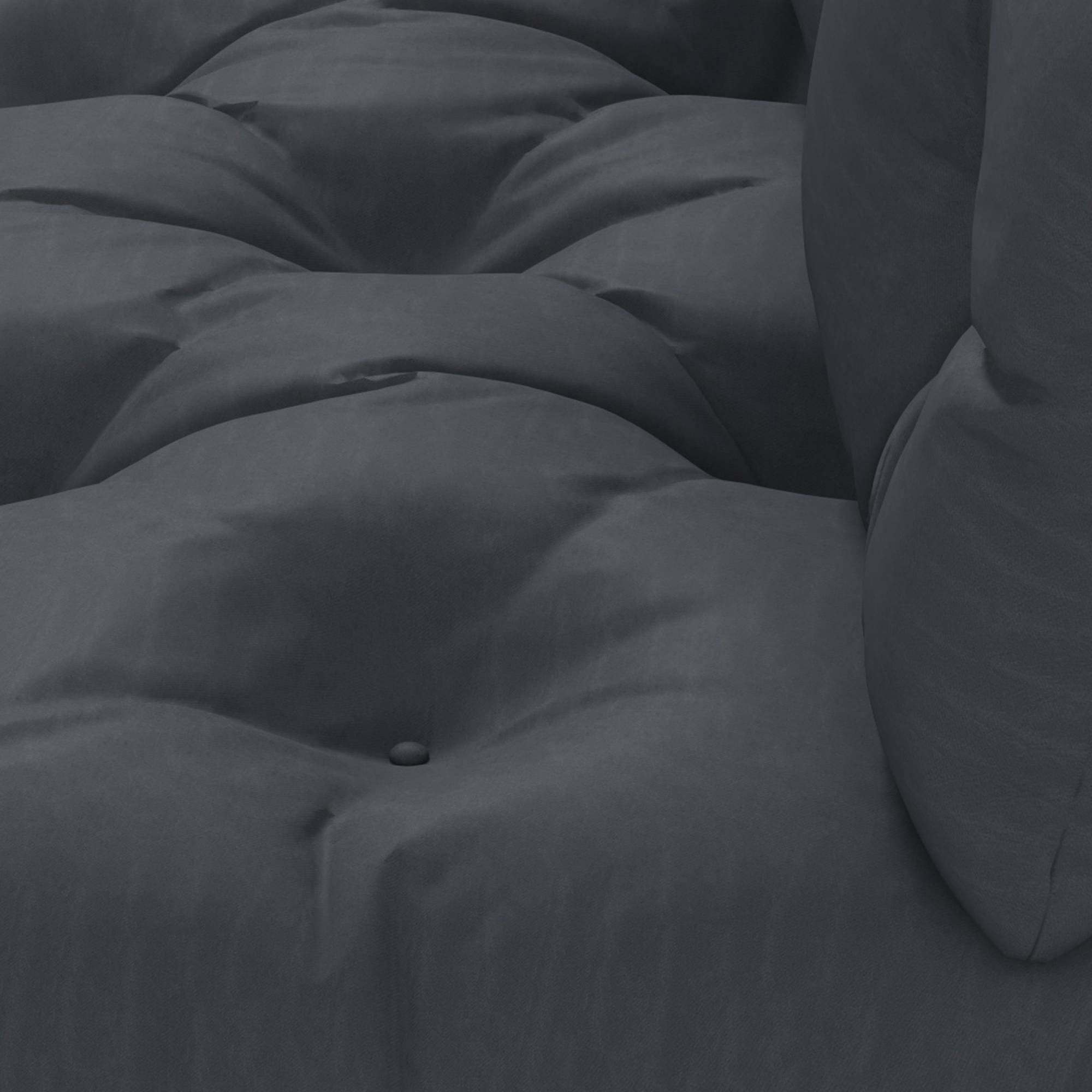 Ensemble de 2 coussins d'extérieur pour banquette 1 coussin d'assise et 1 coussins de dossier polyester hydrofuge gris - Image 9