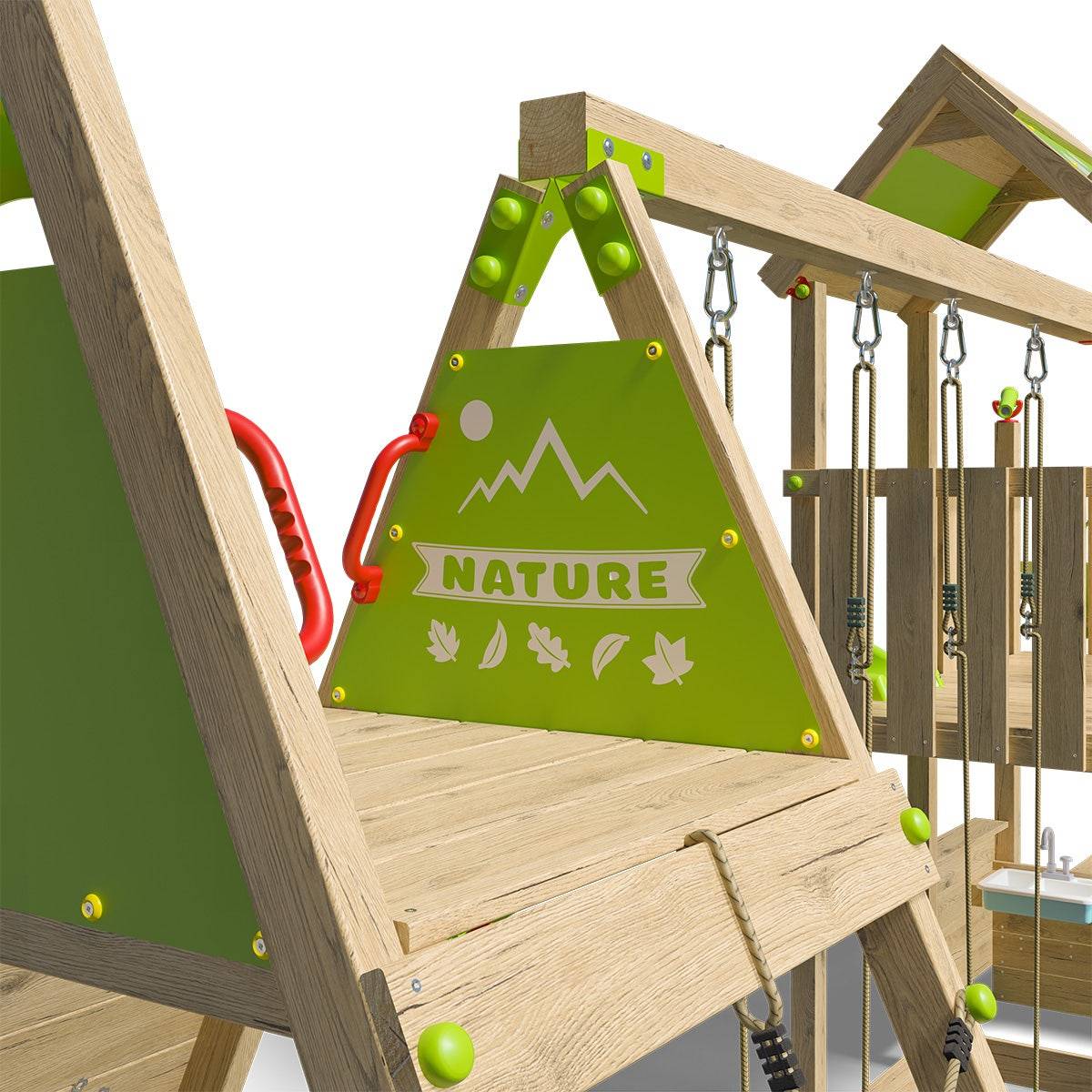 Aire de jeux bois 2,20 m ZESTY XPRESSION XL - 14 enfants - Image 8