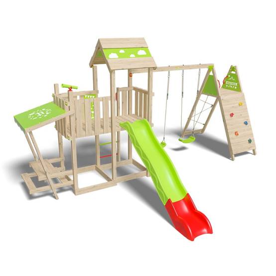 Aire de jeux bois 2,20 m ZESTY XPRESSION XL - 14 enfants - Image 1