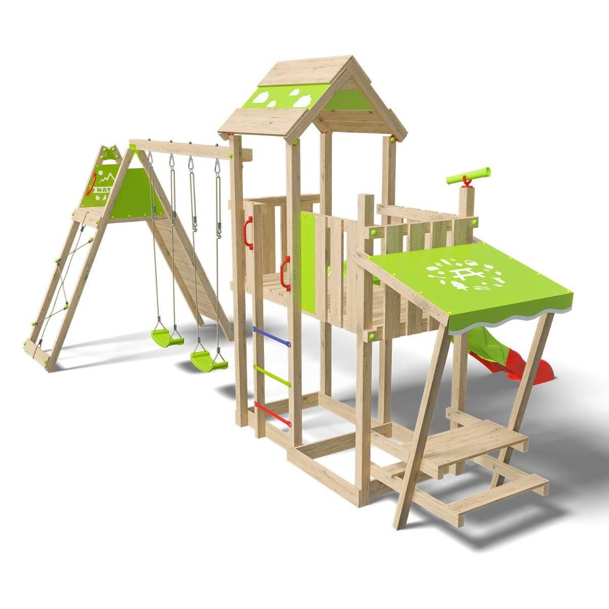Aire de jeux bois 2,20 m ZESTY XPRESSION XL - 14 enfants - Image 3