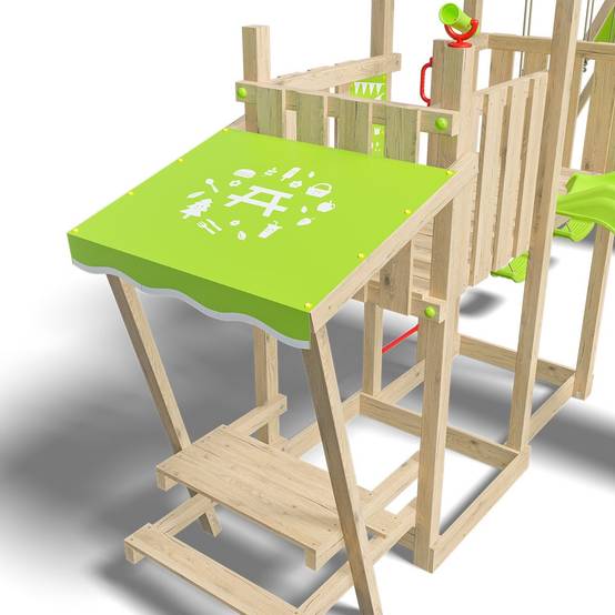 Aire de jeux bois 2,20 m ZESTY XPRESSION XL - 14 enfants - Image 9