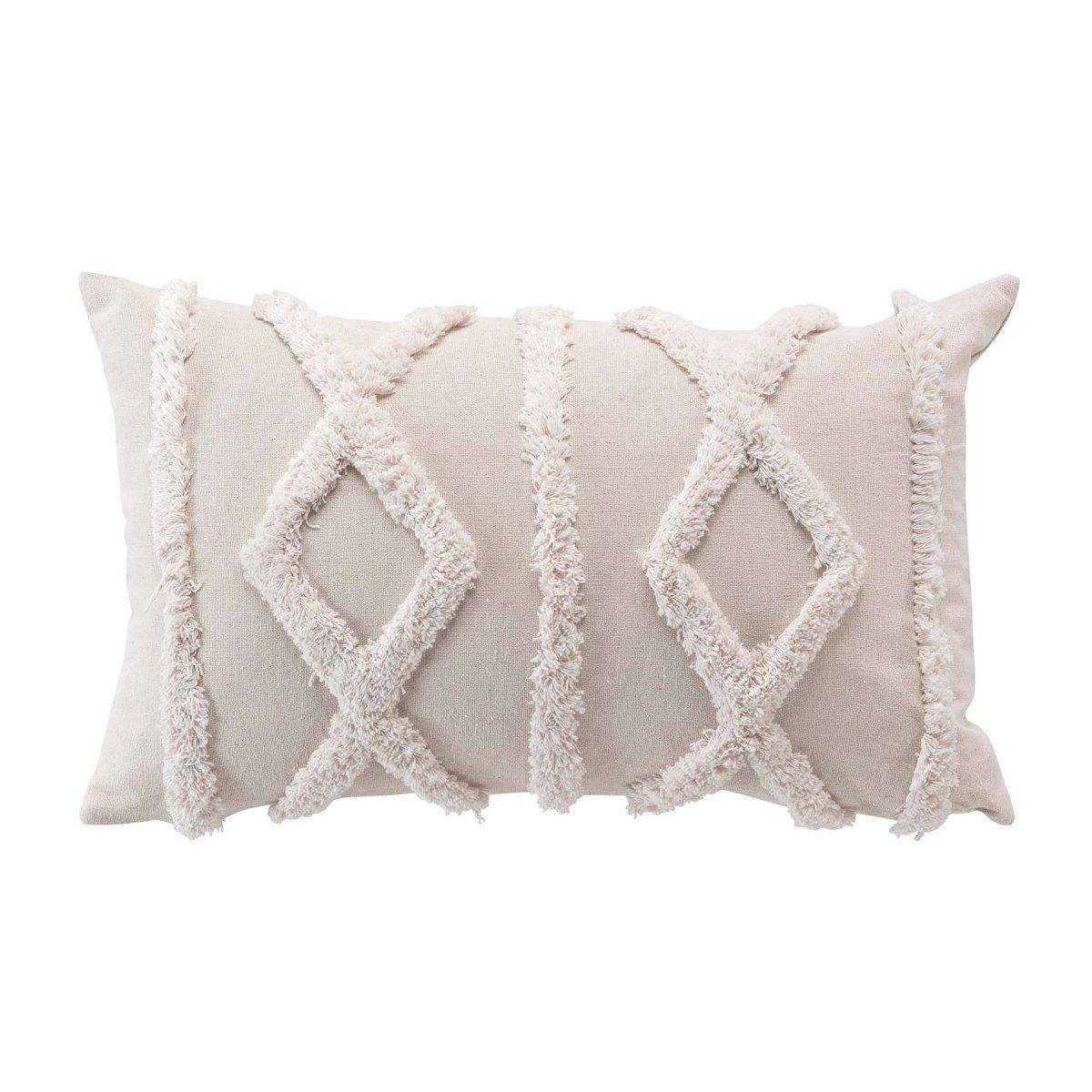 Coussin Déco "Safira" 30x50cm Naturel - Image 1
