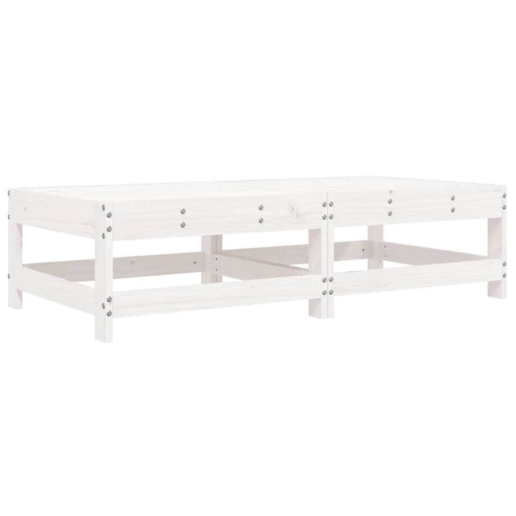 Vidaxl - Repose-pieds de jardin coussins lot de 2 blanc bois pin massif vidaXL 825584 - Image 4
