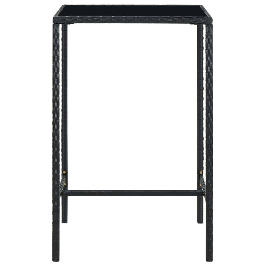 Helloshop26 - Ensemble de bar de jardin 5 pièces résine tressée noir - Image 3