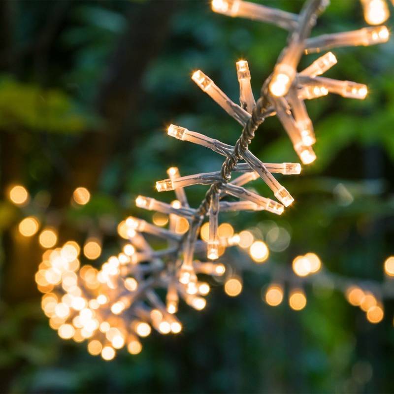 Lotti - Guirlande lumineuse 30m BOA D6cm 1500 LED ambré 8 programmes câble transparent Lotti - Image 1